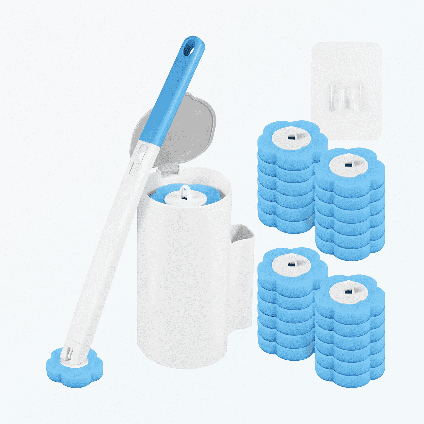 מנקה אסלה עם ראשי חיטוי חד פעמיים