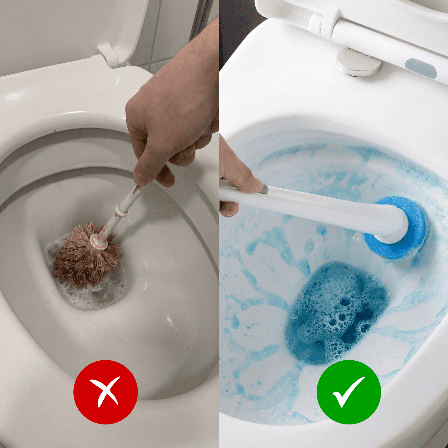 מנקה אסלה עם ראשי חיטוי חד פעמיים