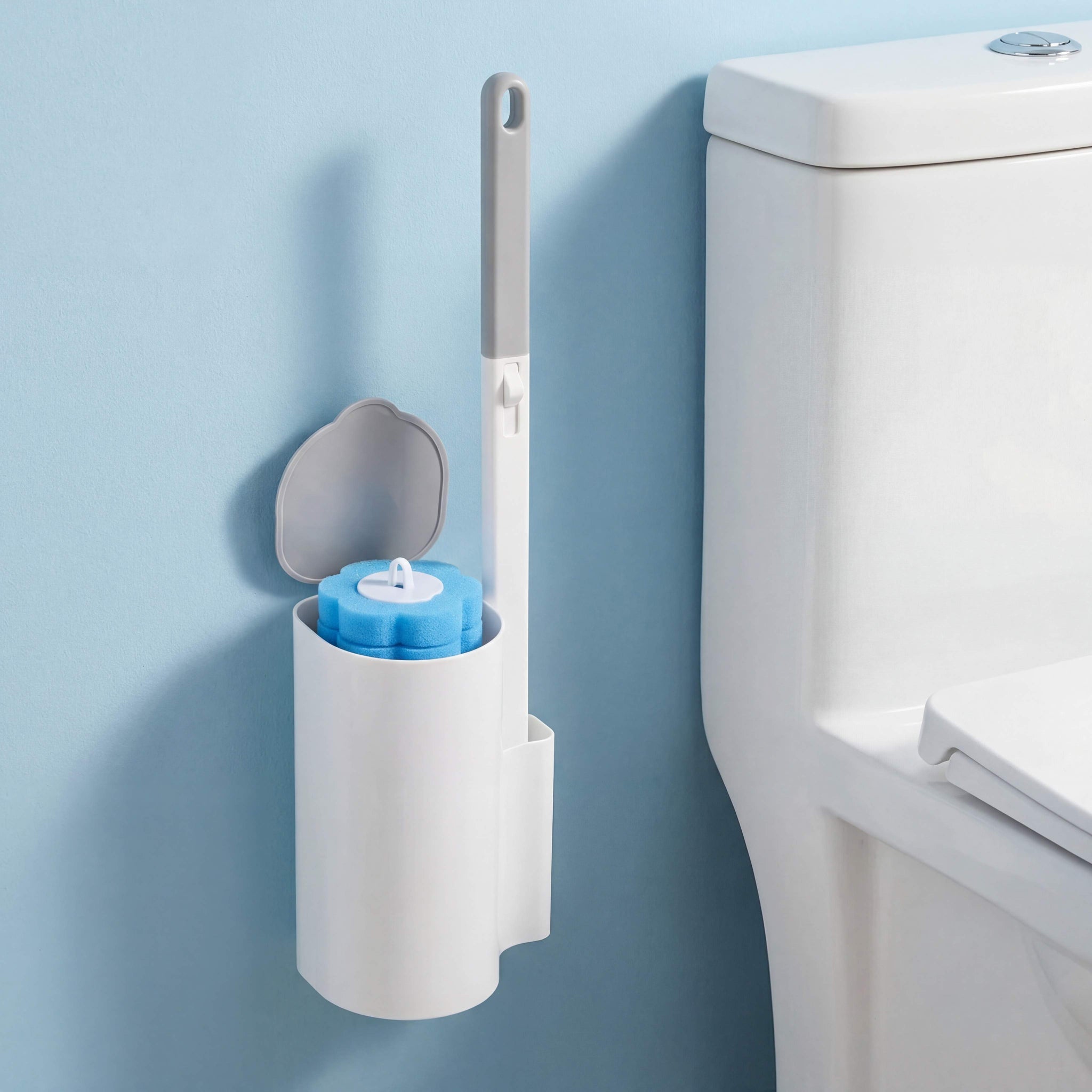 מנקה אסלה עם ראשי חיטוי חד פעמיים